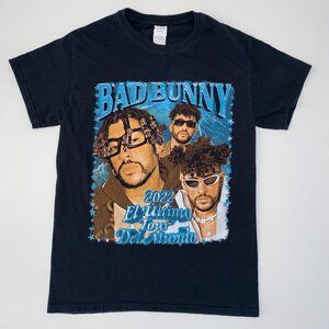 2022 Bad Bunny El Ultimo Tour Del Mundo Black Graphic Concert T Shirt Small